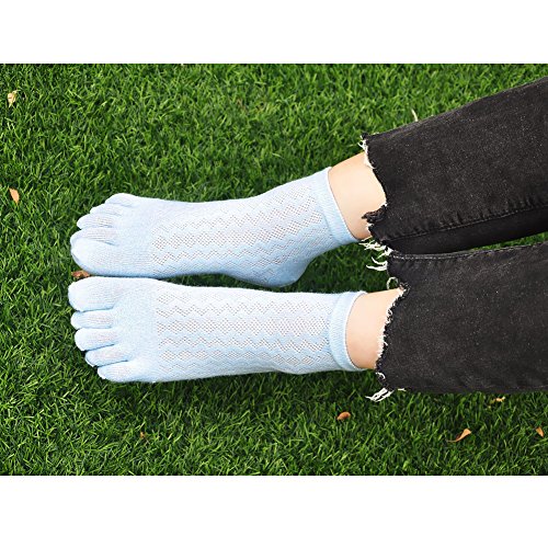 PUTUO Mujer cinco dedos calcetines de deporte, Calcetines de dedos mujer calcetines de algodón, suave y transpirable, EU36-42, 5 pares PUTUO Mujer cinco dedos calcetines de deporte, Calcetines de dedos mujer calcetines de algodón, suave y transpirable, EU36-42, 5 pares