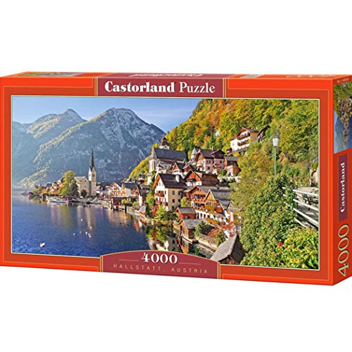 Puzzler 4000 Piezas Rompecabezas Regalos De Papel Paisaje De Hallstatt, Austria Para El Día De La Familia Y Los Amigos Regalos Creativos Descompresión Para Adultos Intelig(Color:4000 pc,Size:138*68cm)