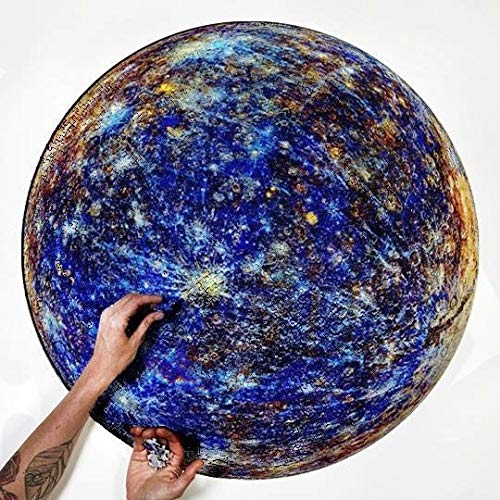 PXN Puzzle de 1000 Piezas Starry Sky Travel Rainbow Round Puzzle Moon Earth Plane Puzzle Adultos Niños DIY Juguetes educativos para niños Rompecabezas para Adultos, 06, Federación de Rusia