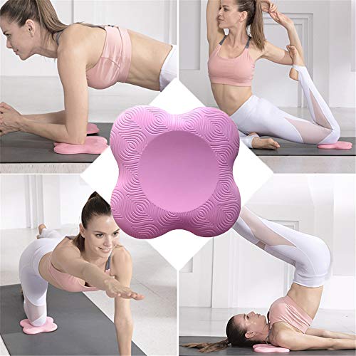 QAH Cojín de Rodilleras para Yoga, Rodilleras, Espuma para la Cabeza de la muñeca, Almohadilla para arrodillarse Pilates, colchoneta para Yoga(Rose Red)