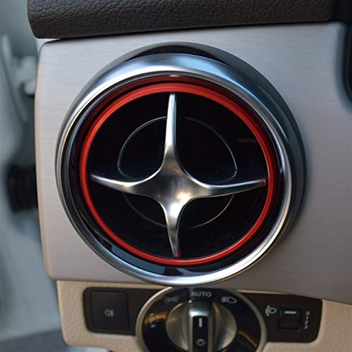 QAIK Coche AC Vent Anillo De La Moldura Pegatinas En Forma For El Mercedes Benz SLK R172 SLC SLK200 SLC250d SL500 AMG SLC43 Condición De Salida De Aire Cubierta Decorar (Color Name : SL SLC SLK Red)