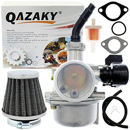 QAZAKY Carburador PZ19 con filtro de aire de 35 mm Filtro de combustible para 50cc 70cc 90cc 110cc 125cc ATV QUAD Scooter Go Kart Ciclomotor Mini Chopper Pit Dirt Pocket Super Bike Chino Baja Kandi