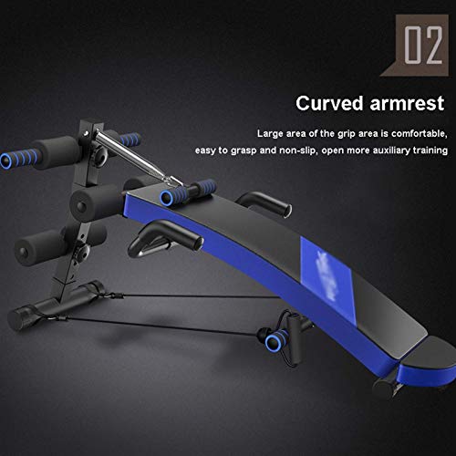 qazxsw Banco con Mancuernas Tabla de Abdominales Ajustable para el hogar para Entrenamiento de Cuerpo Completo con Tensor y cordón qazxsw Banco con Mancuernas Tabla de Abdominales Ajustable para el hogar para Entrenamiento de Cuerpo Completo con Tensor y cordón