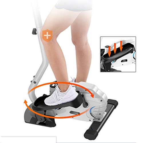 Qazxsw Stepping Máquina/Hogar Adelgazar máquina/Piernas Poco Profundos Pedal Mute/Fitness múltiples Funciones elípticas de los Deportes de Equipo Máquina/Fitness,Blanco,with armrests