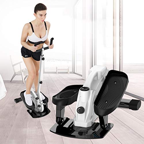 Qazxsw Stepping Máquina/Hogar Adelgazar máquina/Piernas Poco Profundos Pedal Mute/Fitness múltiples Funciones elípticas de los Deportes de Equipo Máquina/Fitness,Blanco,with armrests