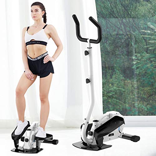 Qazxsw Stepping Máquina/Hogar Adelgazar máquina/Piernas Poco Profundos Pedal Mute/Fitness múltiples Funciones elípticas de los Deportes de Equipo Máquina/Fitness,Blanco,with armrests