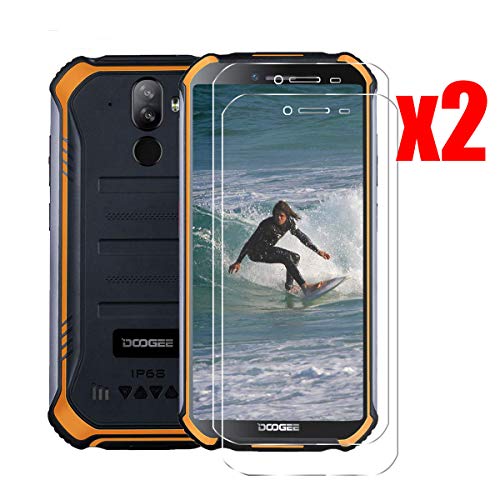 QFSM 2 Pack Película Protectora para DOOGEE S40, Resistente al Desgaste Protector de Pantalla para teléfono móvil Vidrio Templado