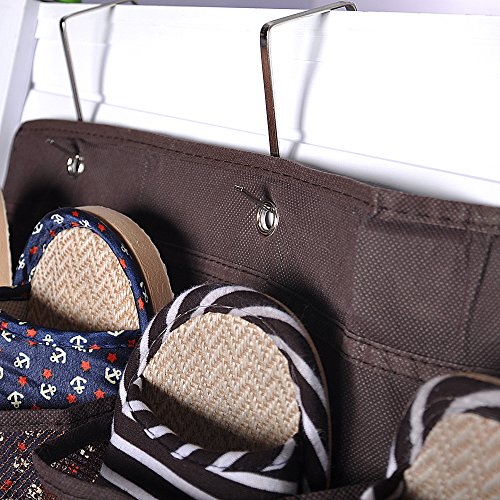 QH-Shop Colgante Zapatos Bolsa de Almacenamiento, Armario Zapatero Bolsa Malla de Nylon Organizador Zapatos de Almacenamiento 24 Bolsillos con Ganchos marrón QH-Shop Colgante Zapatos Bolsa de Almacenamiento, Armario Zapatero Bolsa Malla de Nylon Organizador Zapatos de Almacenamiento 24 Bolsillos con Ganchos marrón