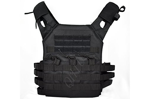 QHIU Chaleco Tácticos Ligero Militar Combate Camo Protección Molle Extraíble Placas para Airsoft Paintball Caza CS SWAT Juego de Guerra Deportes al Aire Libre QHIU Chaleco Tácticos Ligero Militar Combate Camo Protección Molle Extraíble Placas para Airsoft Paintball Caza CS SWAT Juego de Guerra Deportes al Aire Libre