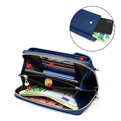 QiaoNai Bolso Movil Mujer Bolso Bandolera Móvil Bolso Pequeño Bandolera para Damas Bolso de Teléfono Móvil para Mujer Monedero de Cartera Cruzada Mini (BU) QiaoNai Bolso Movil Mujer Bolso Bandolera Móvil Bolso Pequeño Bandolera para Damas Bolso de Teléfono Móvil para Mujer Monedero de Cartera Cruzada Mini (BU)