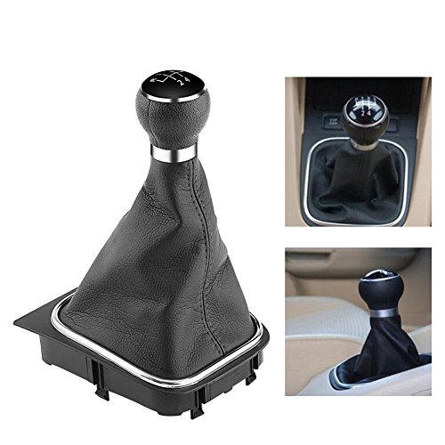 Qiilu 5 velocidades coche Pomo de palanca de cambios gearstick polaina para Kit