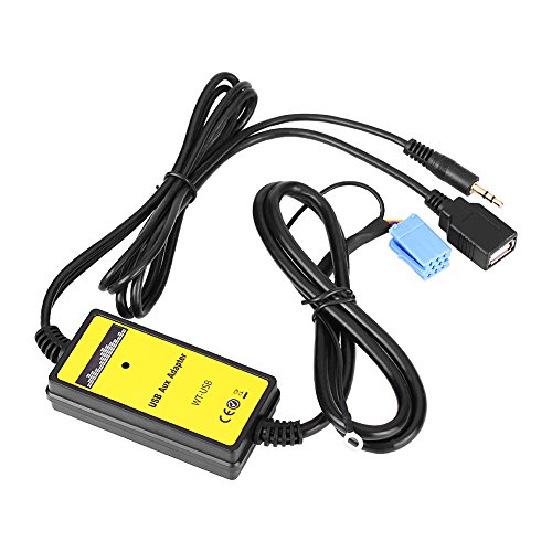 Qiilu Adaptador USB Aux-in Interfaz de MP3 del coche USBo Reproductor Radio para Seat
