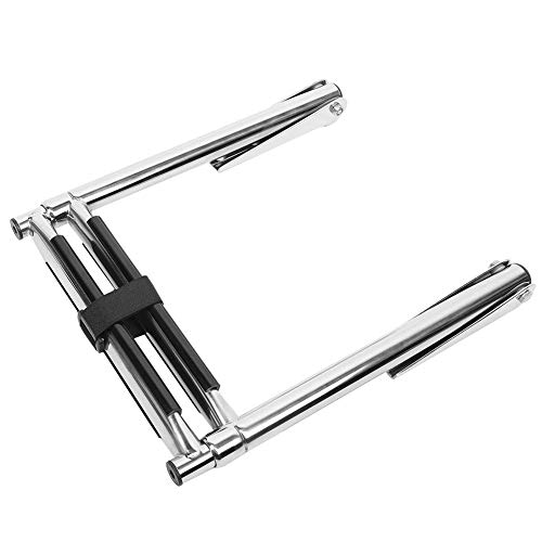 Qiilu Escalera para Barcos, Escalera Marina de 2 escalones Escalera telescópica de Acero Inoxidable para Barcos Qiilu Escalera para Barcos, Escalera Marina de 2 escalones Escalera telescópica de Acero Inoxidable para Barcos