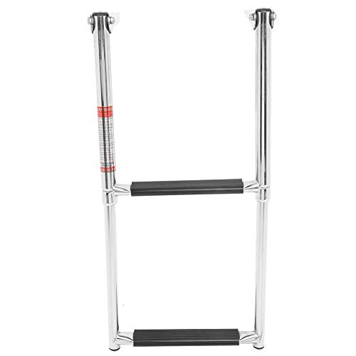 Qiilu Escalera para Barcos, Escalera Marina de 2 escalones Escalera telescópica de Acero Inoxidable para Barcos Qiilu Escalera para Barcos, Escalera Marina de 2 escalones Escalera telescópica de Acero Inoxidable para Barcos