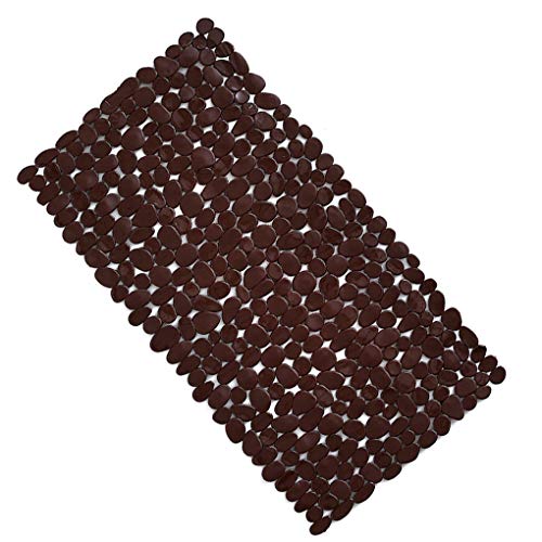 Qinghengyong Baño Alfombrilla Antideslizante baño de Ducha de baño del cojín de PVC Antideslizante baño colchoneta con Las ventosas de bañera Antideslizante Mat, Brown marrón