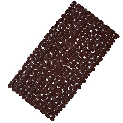 Qinghengyong Baño Alfombrilla Antideslizante baño de Ducha de baño del cojín de PVC Antideslizante baño colchoneta con Las ventosas de bañera Antideslizante Mat, Brown marrón