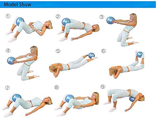 QingJoy Pelota de Ejercicios de Yoga y Pilates de 9,8 Pulgadas para Entrenamiento de Equilibrio de Estabilidad para Entrenamiento de núcleo, Fisioterapia, Mejora el Equilibrio QingJoy Pelota de Ejercicios de Yoga y Pilates de 9,8 Pulgadas para Entrenamiento de Equilibrio de Estabilidad para Entrenamiento de núcleo, Fisioterapia, Mejora el Equilibrio