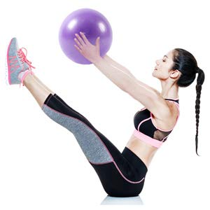 QingJoy Pelota de Ejercicios de Yoga y Pilates de 9,8 Pulgadas para Entrenamiento de Equilibrio de Estabilidad para Entrenamiento de núcleo, Fisioterapia, Mejora el Equilibrio