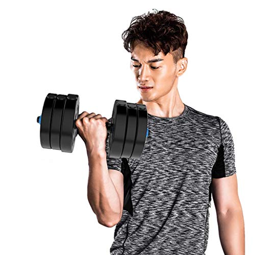 Qinmo Artículos Deportivos, Mancuernas de los Hombres de Home Fitness Barra Cubierta Ajustable con Mancuernas Multifuncional Aparatos for Hacer Ejercicio 10 kg / 15 kg / 20 kg / 30 kg / 40 kg / 50 kg