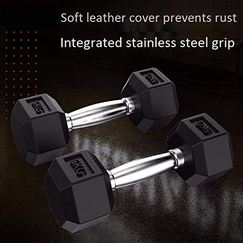 Qinmo De Fuerza Pesas Fitness Training Dumbell de Goma con Mancuernas hexagonales Body Power Juego de Pesos de la Pesa Sólido (Size : 20kg) Qinmo De Fuerza Pesas Fitness Training Dumbell de Goma con Mancuernas hexagonales Body Power Juego de Pesos de la Pesa Sólido (Size : 20kg)