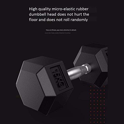 Qinmo De Fuerza Pesas Fitness Training Dumbell de Goma con Mancuernas hexagonales Body Power Juego de Pesos de la Pesa Sólido (Size : 20kg) Qinmo De Fuerza Pesas Fitness Training Dumbell de Goma con Mancuernas hexagonales Body Power Juego de Pesos de la Pesa Sólido (Size : 20kg)