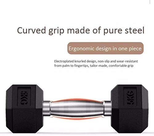 Qinmo De Fuerza Pesas Fitness Training Dumbell de Goma con Mancuernas hexagonales Body Power Juego de Pesos de la Pesa Sólido (Size : 20kg) Qinmo De Fuerza Pesas Fitness Training Dumbell de Goma con Mancuernas hexagonales Body Power Juego de Pesos de la Pesa Sólido (Size : 20kg)