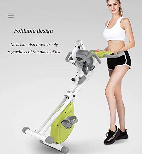 QINYUP - Bicicleta de spinning plegable para el hogar, equipo de fitness para interiores, control magnético