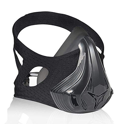 Qise Máscara de entrenamiento deportiva con capacidad vital para correr, 48 niveles de resistencia respiratoria, máscara de entrenamiento, resistencia a la carrera, respiración de oxígeno para adultos Qise Máscara de entrenamiento deportiva con capacidad vital para correr, 48 niveles de resistencia respiratoria, máscara de entrenamiento, resistencia a la carrera, respiración de oxígeno para adultos