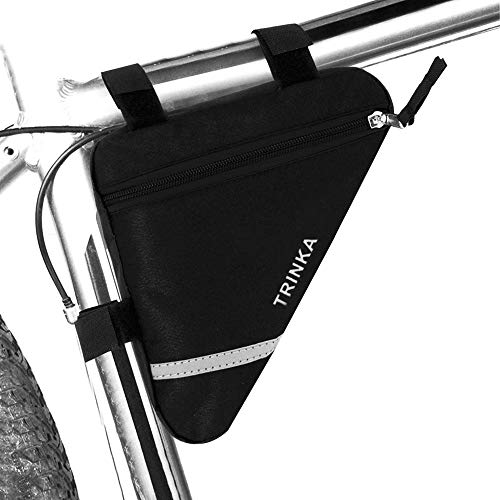 QitinDasen Premium Bolso Triángulo de Bicicleta, Bolsa de Marco de Tubo Delantero de Bicicleta, Bolsa Triangular Impermeable (Negro) QitinDasen Premium Bolso Triángulo de Bicicleta, Bolsa de Marco de Tubo Delantero de Bicicleta, Bolsa Triangular Impermeable (Negro)
