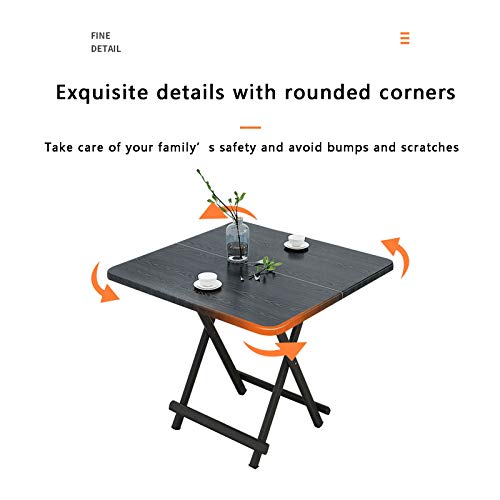 QJJ Popular Mesa de Comedor Plegable Mesa portátil al Aire Libre para Alquiler de casa pequeña casa de Comedor Cuadrado Caja Fuerte y Mesa Estable Vale la pena Comprar