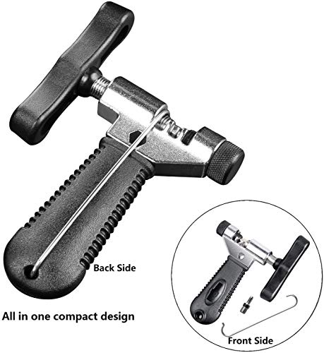 QKURT Divisor de cadena de bicicleta + 3 pares de eslabones de bicicleta perdidos, herramienta de interruptor de corte de cadena de bicicleta universal para cadena de bicicleta de 7 8 9 10 velocidades