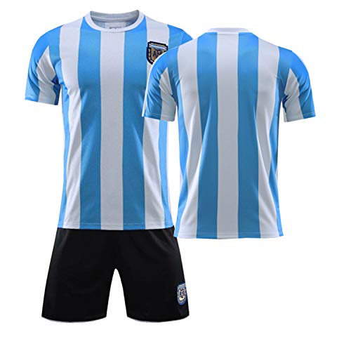 QLGRXWL Camiseta De Maradona,Camiseta De Local De Argentina,Camiseta De Camiseta De Fútbol De Argentina Retro,Adecuada para Adultos Y Niños,26