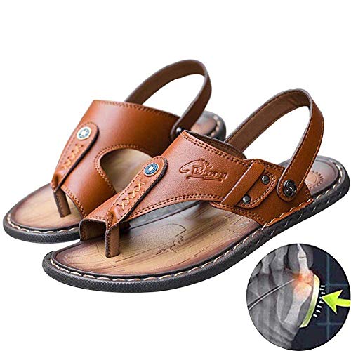 QLIGHA Sandalias de Plataforma cómodas para Hombre, Sandalias ortopédicas, Zapatos de Verano para juanetes, Zapatillas de Viaje para Hombre, Playa
