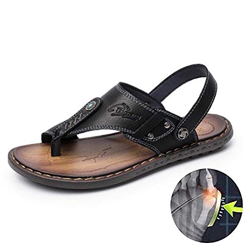 QLIGHA Sandalias de Plataforma cómodas para Hombre, Sandalias ortopédicas, Zapatos de Verano para juanetes, Zapatillas de Viaje para Hombre, Playa