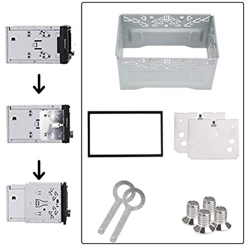 QLOUNI 2DIN Marcos para Auto Radio Sonido para Vehículos Universal para Serie Volkswagen ISO 1997-2009