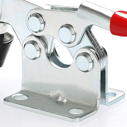 QLOUNI 4pcs 201B Abrazaderas de Palanca de Mano 201Lbs (90KG) Capacidad de Sujeción Tensión Antideslizante Horizontal de Liberación Rápida Herramienta QLOUNI 4pcs 201B Abrazaderas de Palanca de Mano 201Lbs (90KG) Capacidad de Sujeción Tensión Antideslizante Horizontal de Liberación Rápida Herramienta