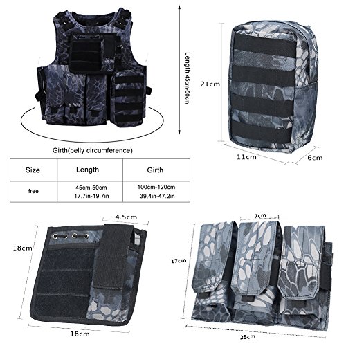 QMFIVE Chalecos Tácticos, Anfibio Chaleco táctico Militar Molle Chaleco Combate Asalto Placa Camuflaje Chaleco del Portador para tactico Airsoft Outdoor (Tan) QMFIVE Chalecos Tácticos, Anfibio Chaleco táctico Militar Molle Chaleco Combate Asalto Placa Camuflaje Chaleco del Portador para tactico Airsoft Outdoor (Tan)