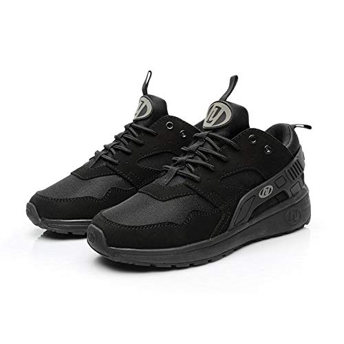 qmj Zapatos con Ruedas Zapatillas, Leotardo De Gimnasia Rítmica para Mujer, Leotardo De Competición De Entrenamiento De Manga Larga De Licra De Alta Elasticidad,Black-40