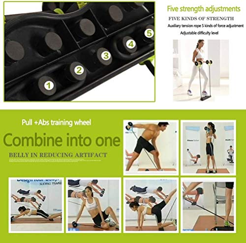 QMMCK Bicicleta De Ejercicios Abdominales Cuerda De Tracción Muscular Multifuncional Rodillo De Tracción Silencioso Máquina De Musculación Fitness para Hombres Y Mujeres (002) QMMCK Bicicleta De Ejercicios Abdominales Cuerda De Tracción Muscular Multifuncional Rodillo De Tracción Silencioso Máquina De Musculación Fitness para Hombres Y Mujeres (002)