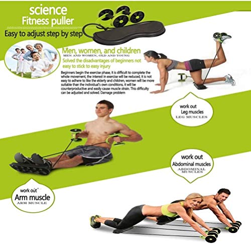 QMMCK Bicicleta De Ejercicios Abdominales Cuerda De Tracción Muscular Multifuncional Rodillo De Tracción Silencioso Máquina De Musculación Fitness para Hombres Y Mujeres (002) QMMCK Bicicleta De Ejercicios Abdominales Cuerda De Tracción Muscular Multifuncional Rodillo De Tracción Silencioso Máquina De Musculación Fitness para Hombres Y Mujeres (002)
