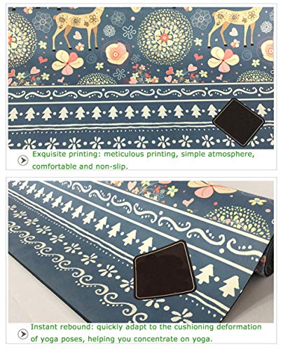 QMMCK Estera De Yoga De Goma Natural Superficie De Piel De Venado Impresión Plegable Portátil Antideslizante Toalla Colchoneta para Ejercicios De Piso De Pilates En El Gimnasio QMMCK Estera De Yoga De Goma Natural Superficie De Piel De Venado Impresión Plegable Portátil Antideslizante Toalla Colchoneta para Ejercicios De Piso De Pilates En El Gimnasio