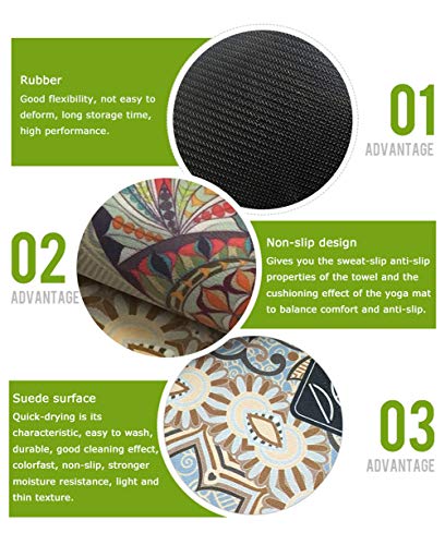 QMMCK Estera De Yoga De Goma Natural Superficie De Piel De Venado Impresión Plegable Portátil Antideslizante Toalla Colchoneta para Ejercicios De Piso De Pilates En El Gimnasio QMMCK Estera De Yoga De Goma Natural Superficie De Piel De Venado Impresión Plegable Portátil Antideslizante Toalla Colchoneta para Ejercicios De Piso De Pilates En El Gimnasio