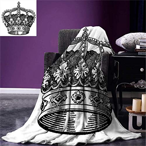 QNWLKJ Manta Christmas Queen Antique Royal Crown Kingdom Emperador Gobernante Zar Símbolo Monarquía Autoridad Icon Home Soft Blanket 150X200Cm