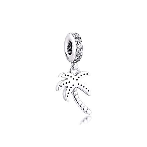 QNWLKJ Se Ajustan A Las Pulseras Originales De Pandora DIY Plata De Ley 925 Brillantes Abalorios De Palmera Cuentas para Hacer Joyas para Mujeres QNWLKJ Se Ajustan A Las Pulseras Originales De Pandora DIY Plata De Ley 925 Brillantes Abalorios De Palmera Cuentas para Hacer Joyas para Mujeres
