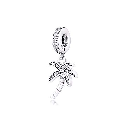 QNWLKJ Se Ajustan A Las Pulseras Originales De Pandora DIY Plata De Ley 925 Brillantes Abalorios De Palmera Cuentas para Hacer Joyas para Mujeres QNWLKJ Se Ajustan A Las Pulseras Originales De Pandora DIY Plata De Ley 925 Brillantes Abalorios De Palmera Cuentas para Hacer Joyas para Mujeres