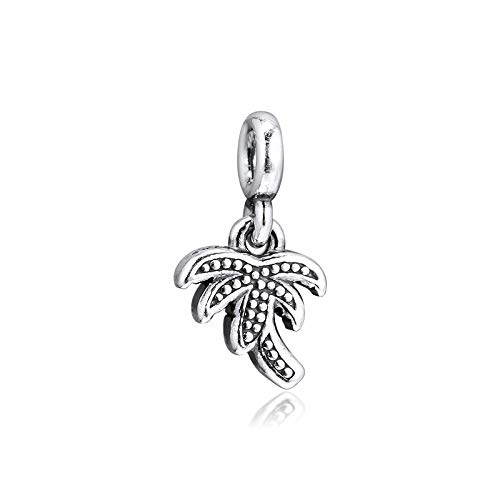 QNWLKJ Se Ajustan A Las Pulseras Originales De Pandora DIY Plata De Ley 925 My Palm Tree Charms Charm Beads para La Fabricación De Joyas Bead Kralen