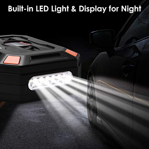 Qomolo Compresor de Aire Coche Portátil, 12V Bomba de Aire Eléctrico Hinchador con Luz LED,4 Adaptadores de Válvulas, para Inflar Neumáticos de Coche Motocicleta Bicicleta y Baloncesto, 120PSI Qomolo Compresor de Aire Coche Portátil, 12V Bomba de Aire Eléctrico Hinchador con Luz LED,4 Adaptadores de Válvulas, para Inflar Neumáticos de Coche Motocicleta Bicicleta y Baloncesto, 120PSI