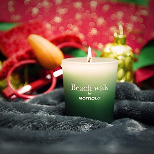 Qomolo Velas Perfumadas, Velas Aromaticas 4 Piezas Conjuntos De Regalo Cera de Soja Natural para Decoración de Hogar, Baño, Yoga, Navidad Día de San Valentín,SPA,Relajación y Alivio de Estrés