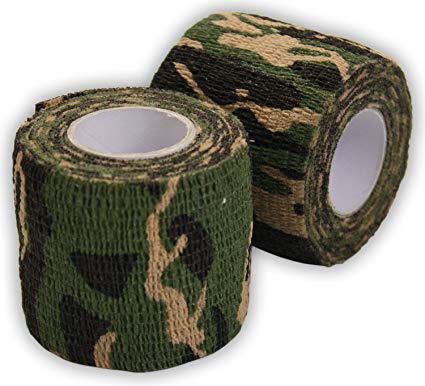 QPOWER Cintas de Camuflaje para Exteriores no Tejidas Autoadhesivas Envoltura de Rifle Woodland Camo (12PCS) QPOWER Cintas de Camuflaje para Exteriores no Tejidas Autoadhesivas Envoltura de Rifle Woodland Camo (12PCS)