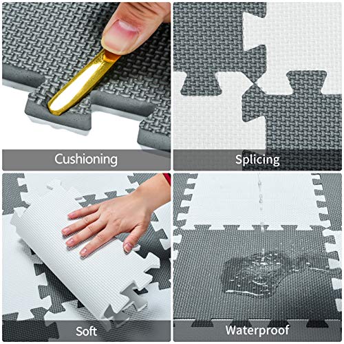 qqpp Alfombra Puzzle para Niños Bebe Infantil - Suelo de Goma EVA Suave. 18 Piezas (30*30*1cm), Beige.QQC-Jb18N qqpp Alfombra Puzzle para Niños Bebe Infantil - Suelo de Goma EVA Suave. 18 Piezas (30*30*1cm), Beige.QQC-Jb18N